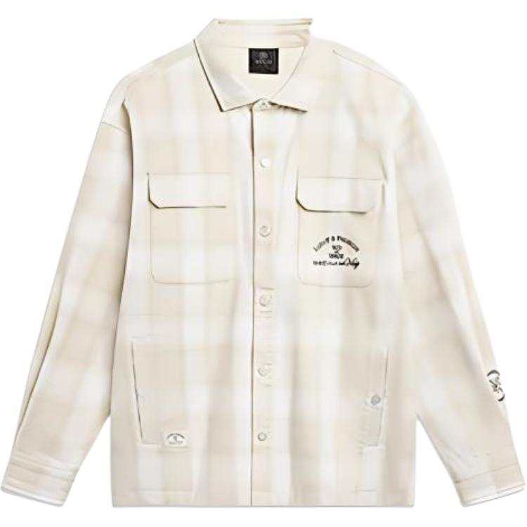 Li-Ning Li Ning Shirt Men's Silver Birch Gray Check