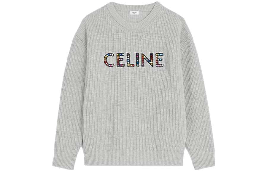 CELINE CELINE DYSFUNCTIONAL BAUHAUS Men's Collections Sweater Men's Light Gray