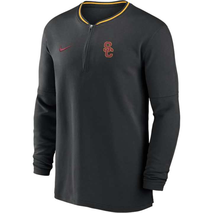 Nike Nike Usc Trojans Sideline Coach Men's Nike Dri FIT College 1/2 Zip Long Sleeve Top