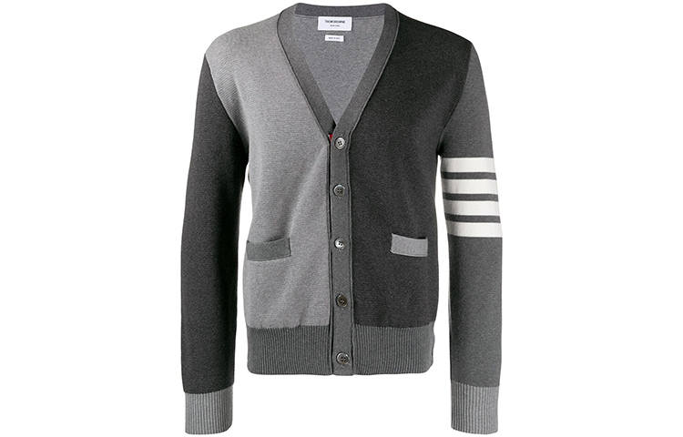 THOM BROWNE Thom Browne 4-Bar V-neck cardigan