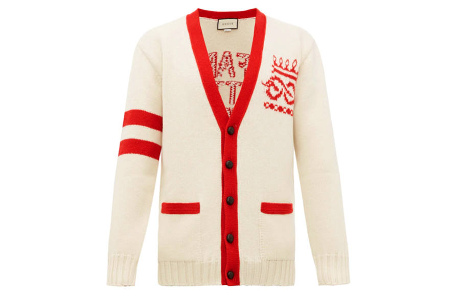 GUCCI GUCCI Sweaters Men's White V Neck Moderate Other