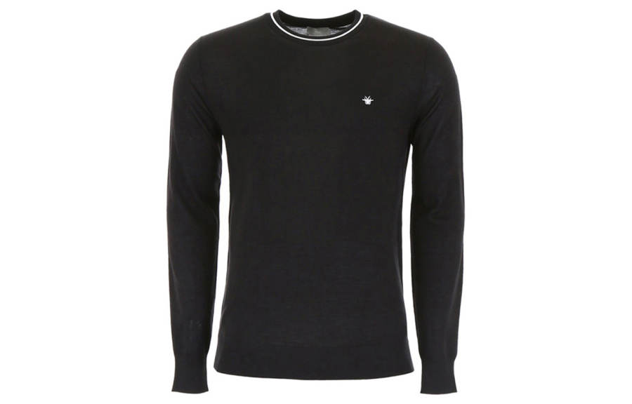 DIOR Quarterly New Products Sweaters Men's Black Crew Neck Moderate Base Layer