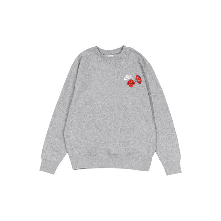 Nike Nike Sweatshirts Men's Gray Crew Neck Moderate Regular