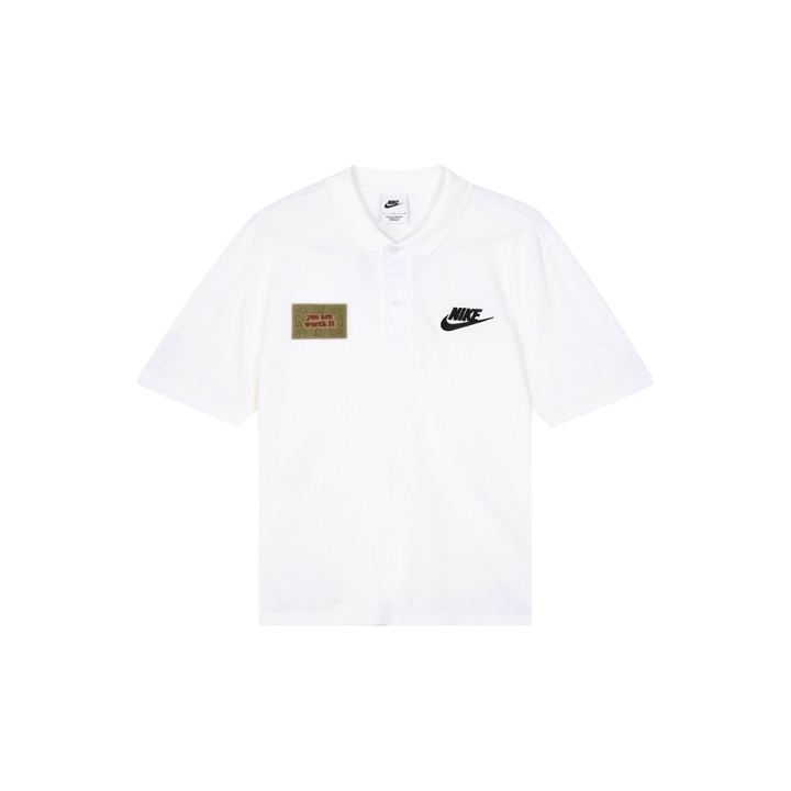 Nike Nike Polo Shirts Men's White Polo Collar Moderate Straight Fit