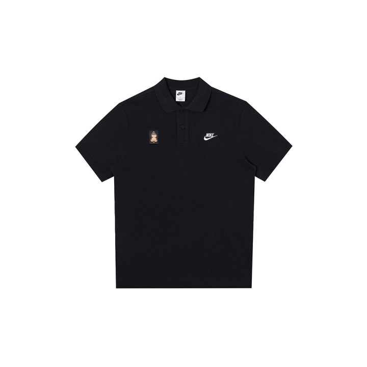 Nike Nike Polo Shirts Men's Black Polo Collar Moderate Straight Fit
