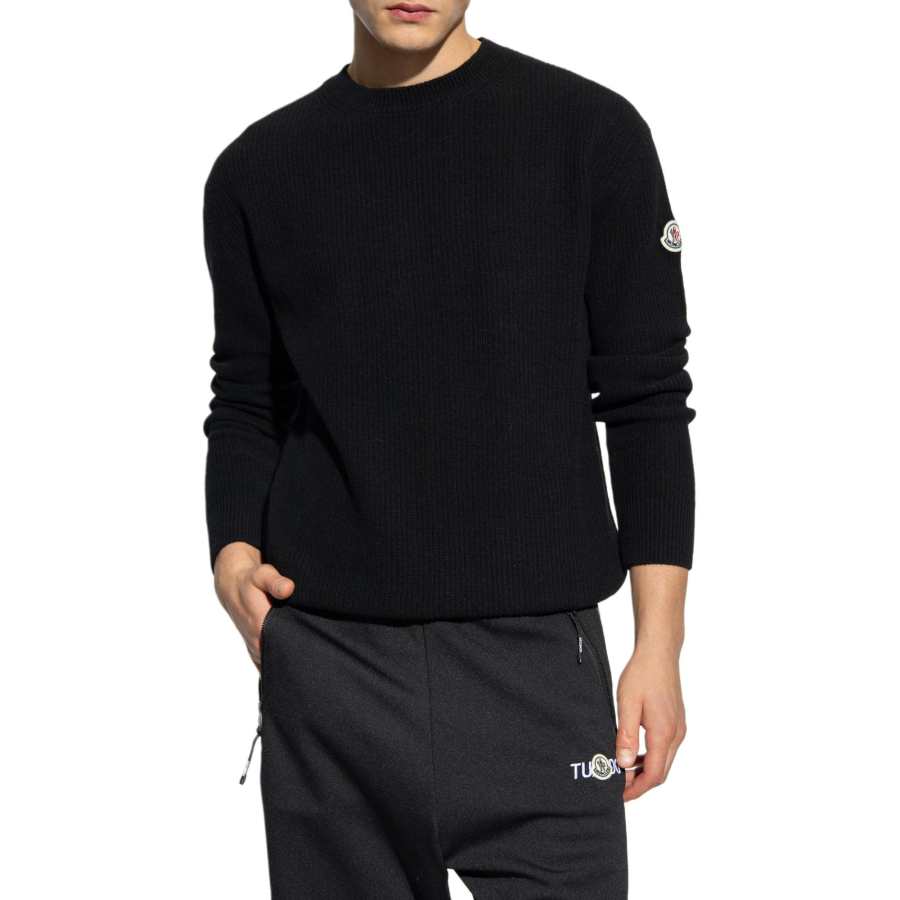 Moncler Moncler Sweaters Men's Black Crew Neck Moderate