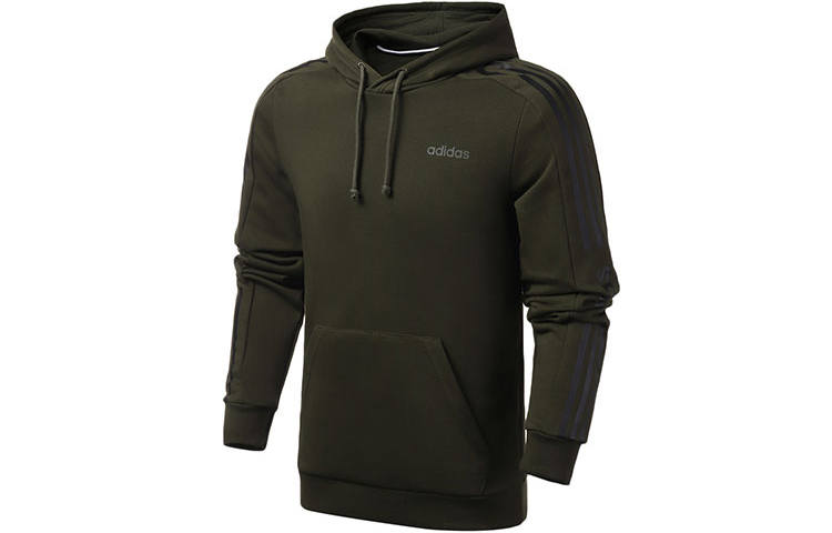 Adidas Neo Hooded Fitted Long Sleeved Sweatshirt Men's Night Sky Green