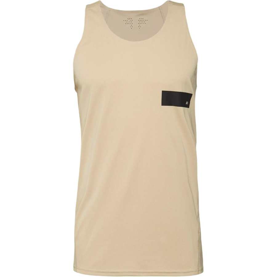 Adidas Adidas Tank Tops Men's Grassland Brown Crew Neck Moderate Straight Fit