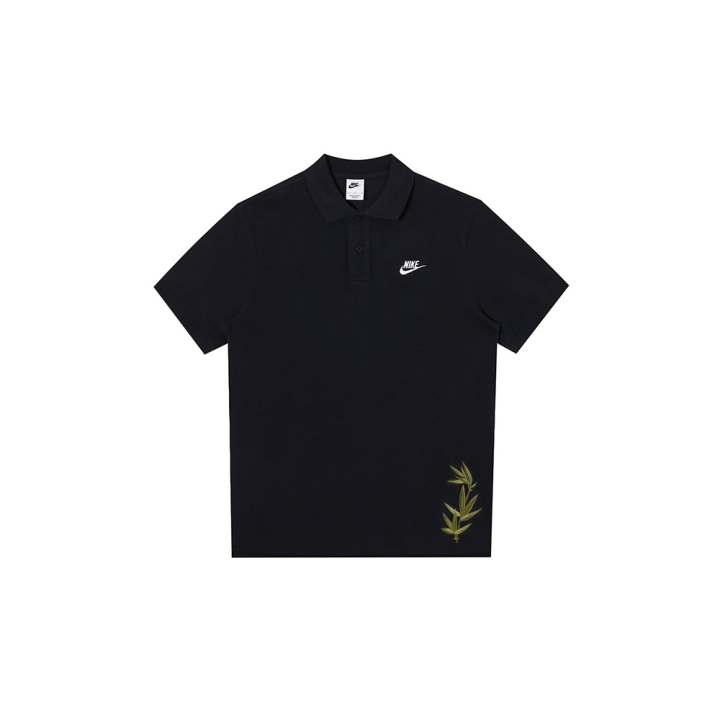 Nike Nike Polo Shirts Men's Black Polo Collar Moderate Straight Fit