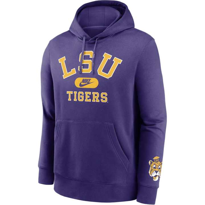 Nike Nike Lsu Tigers Legacy Club Foundational Men's Nike College Pullover Hoodie