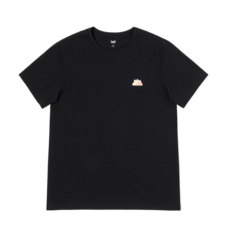 Lee Lee T Shirts Men's Black Crew Neck Moderate