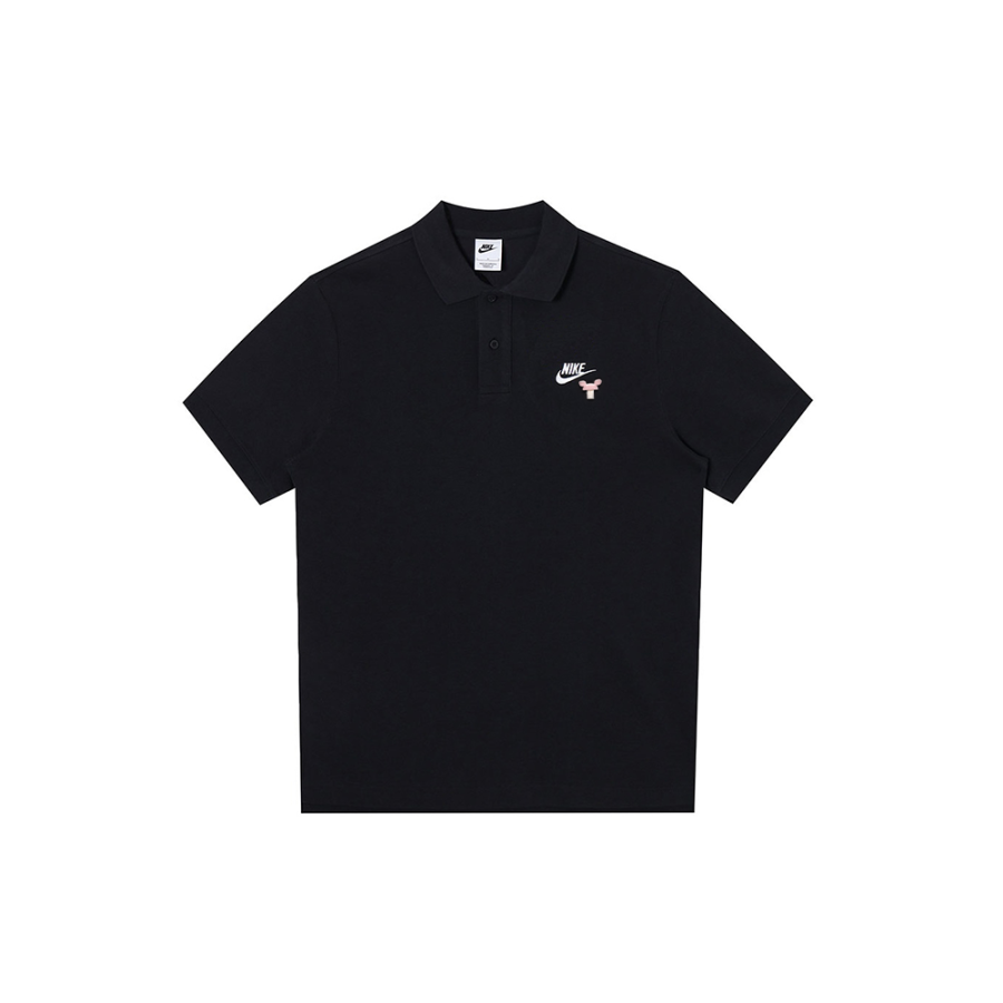 Nike Nike Polo Shirts Men's Black Polo Collar Moderate Straight Fit