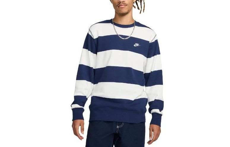 Nike Nike Club Fleece Men's Striped Heavyweight French Terry Crew