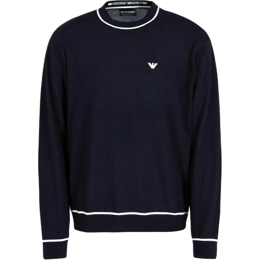 EMPORIO ARMANI Virgin wool Jumper With Jacquard Logo Detail