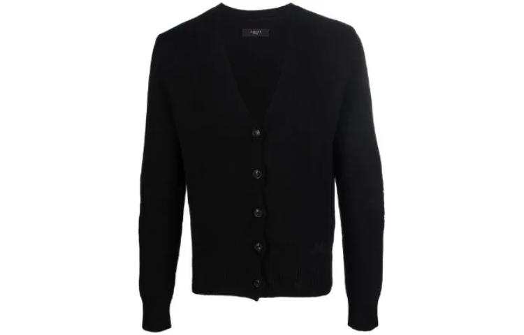 AMIRI Cashmere Sweaters Men's Black V Neck Moderate