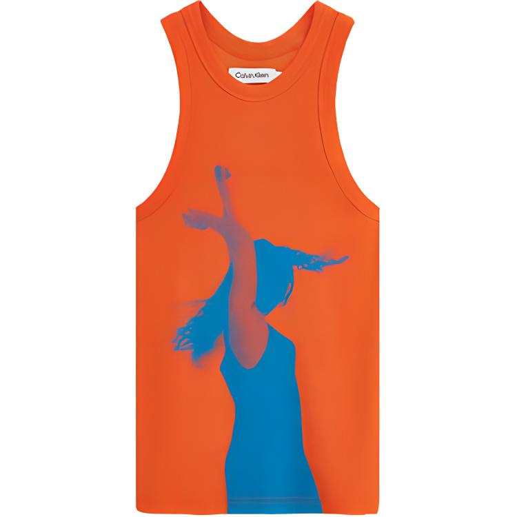 CALVIN KLEIN Tank Top Unisex Sunset Orange