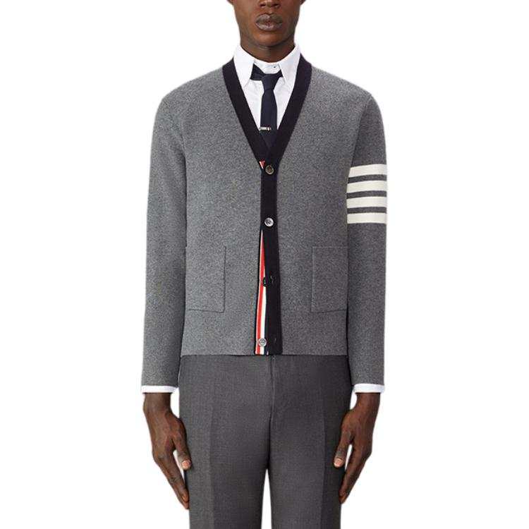 THOM BROWNE THOM BROWNE 4 Bar Stripe Detailed Cardigan