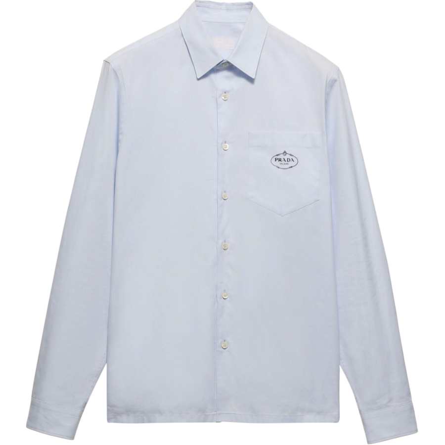 PRADA Prada 2010s logo-embroidered shirt