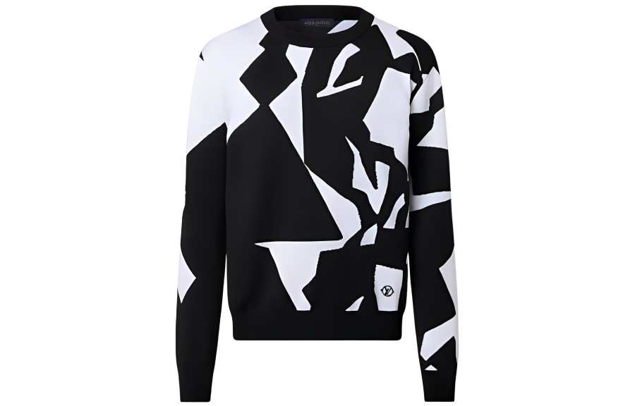 LOUIS VUITTON LOUIS VUITTON 2010s Lv Abstract Houndstooth Jumper