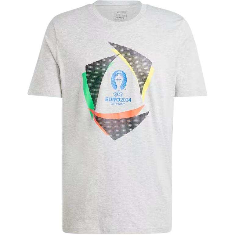 Adidas Adidas UEFA EURO24 T Shirt Men's Gray
