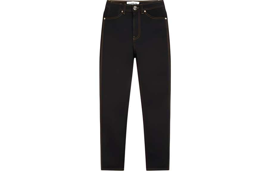 Lanvin Jeans Women's Black Moderate Straight Fit Pants