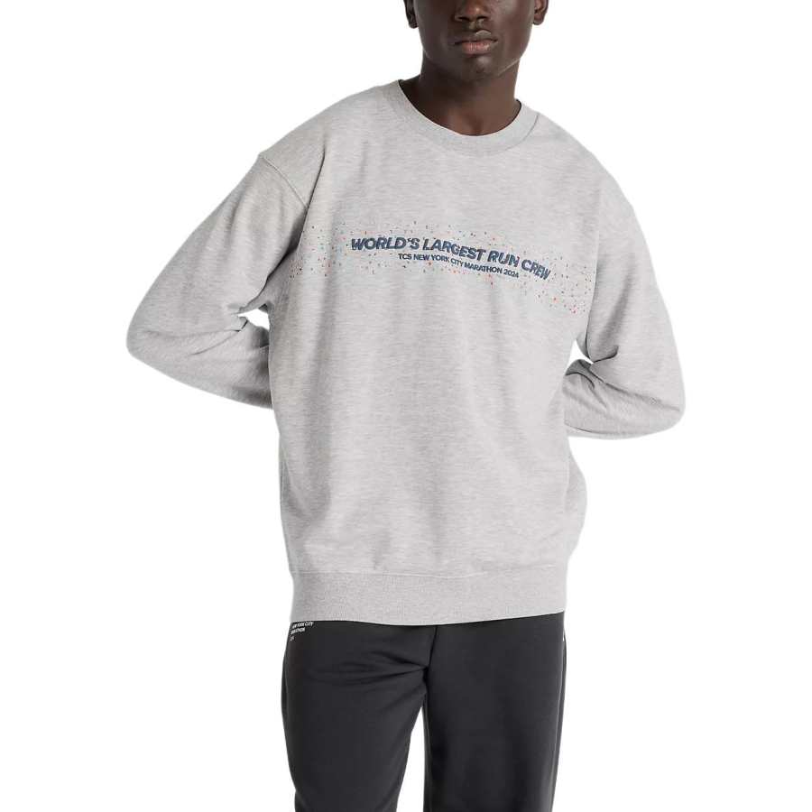 New Balance New Balance NYC MarathonFrench Terry Sweatshirt Men's Sport Gray