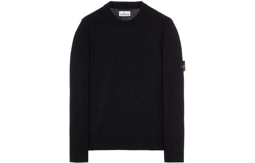STONE ISLAND 508A3 Stockinette Stitch Lambswool Knitted Sweater