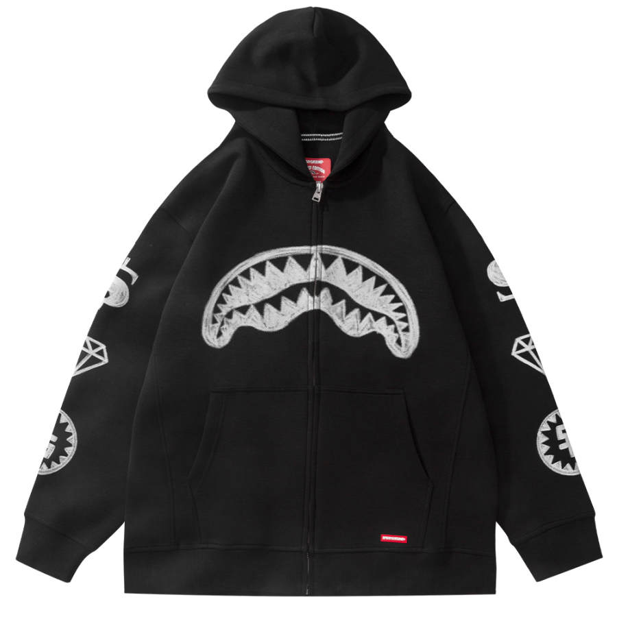 SPRAYGROUND Sweatshirts Unisex Hooded Moderate Cardigan
