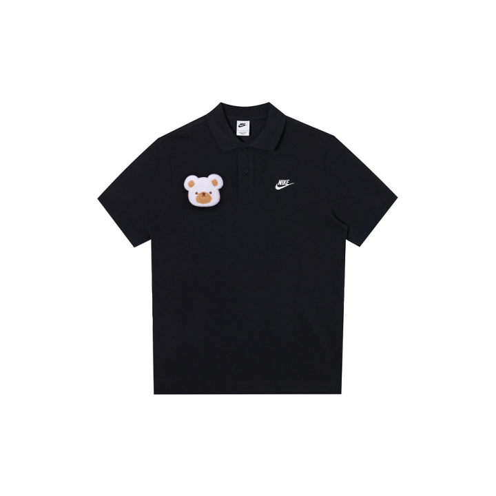 Nike Nike Polo Shirts Men's Black Polo Collar Moderate Straight Fit