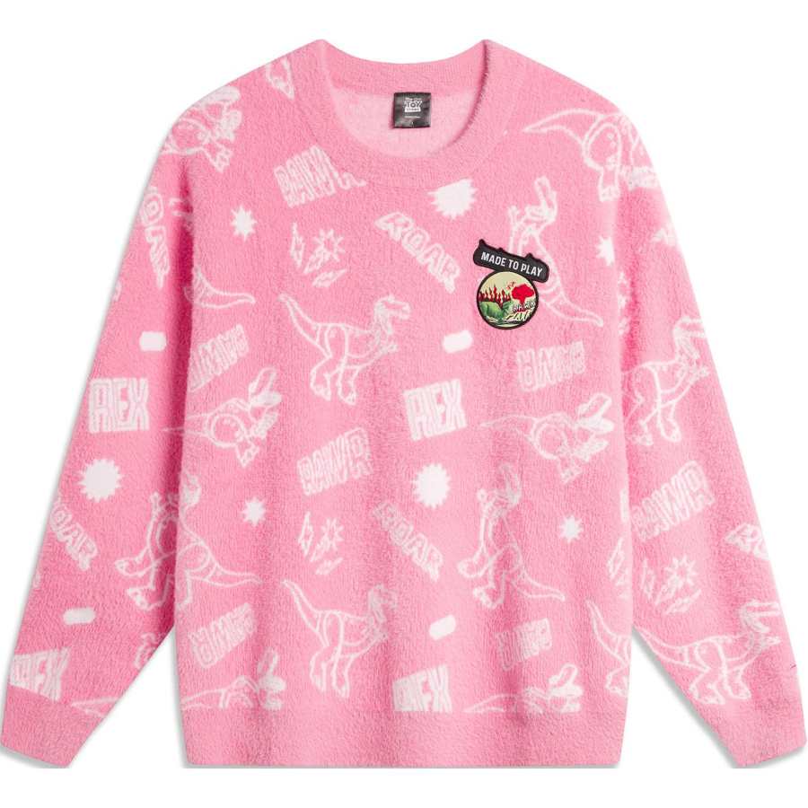 Li-Ning Li Ning x DISHINIBAOBAOLONG Sports Trendy Collection Sweatshirt Unisex Fairy Cloud Pink