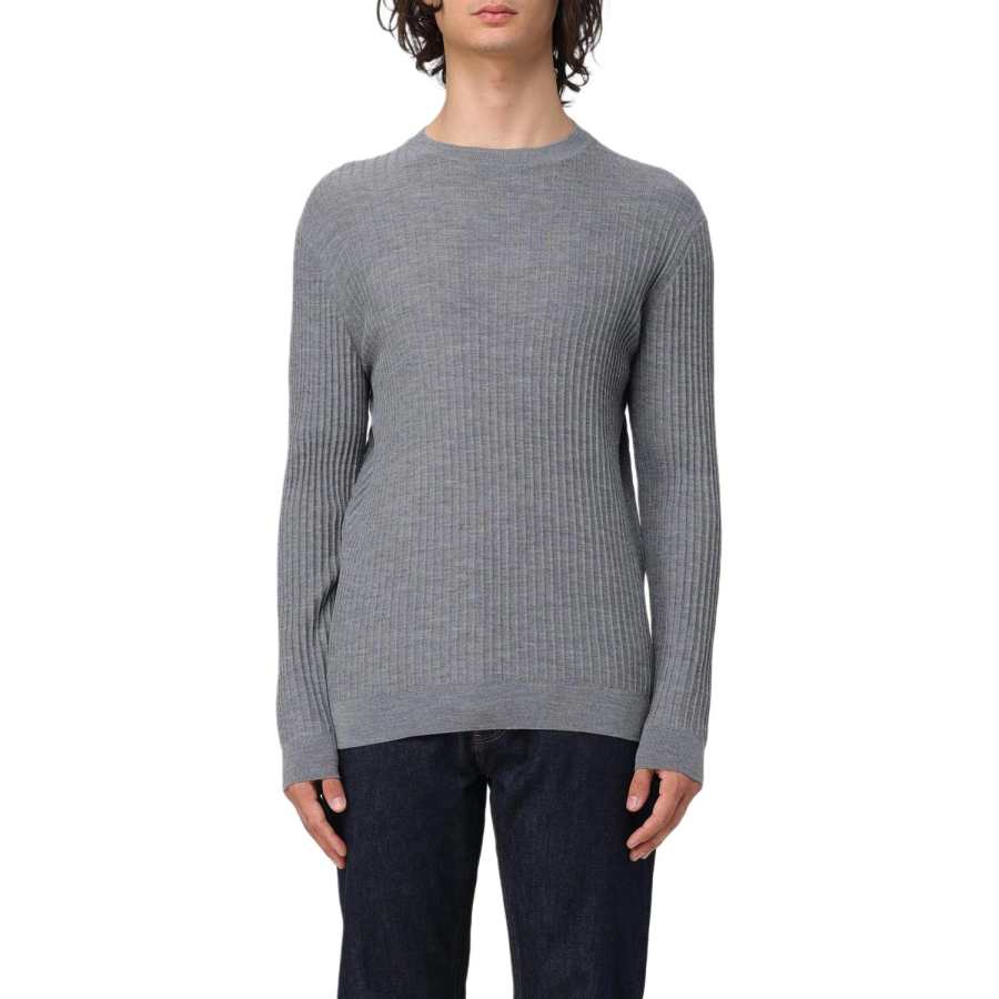 EMPORIO ARMANI Long Sleeved Ribbed Knit Jumper