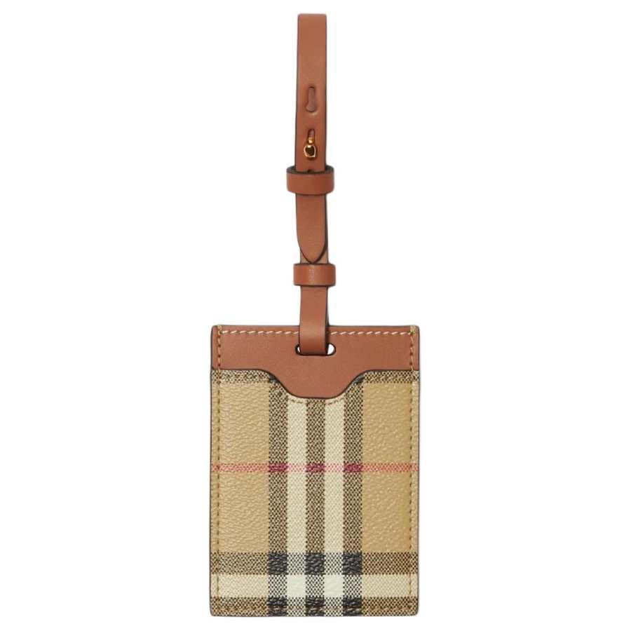 Burberry Polyurethane Luggage Tag Beige