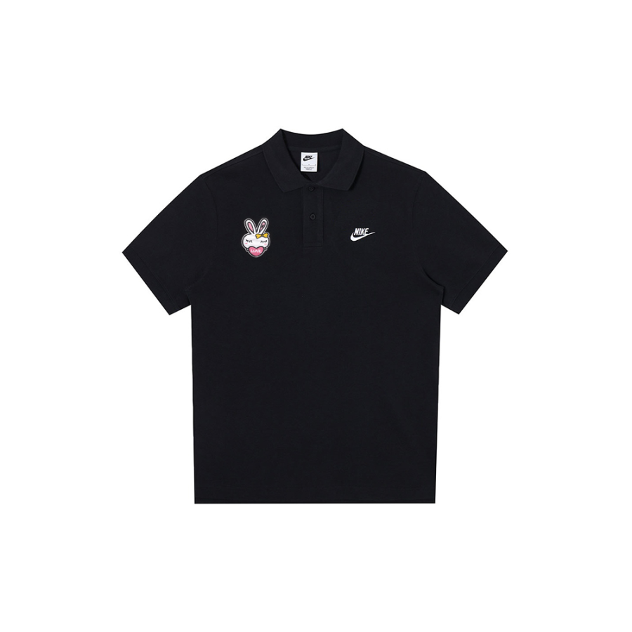 Nike Nike Polo Shirts Men's Black Polo Collar Moderate Straight Fit