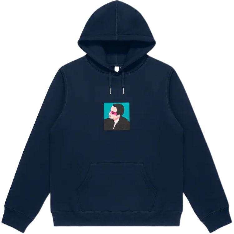 CLOT Life Is A Game Series Sweatshirts Unisex Navy Hooded Moderate Regular