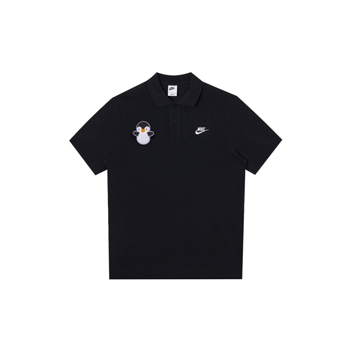 Nike Nike Polo Shirts Men's Black Polo Collar Moderate Straight Fit