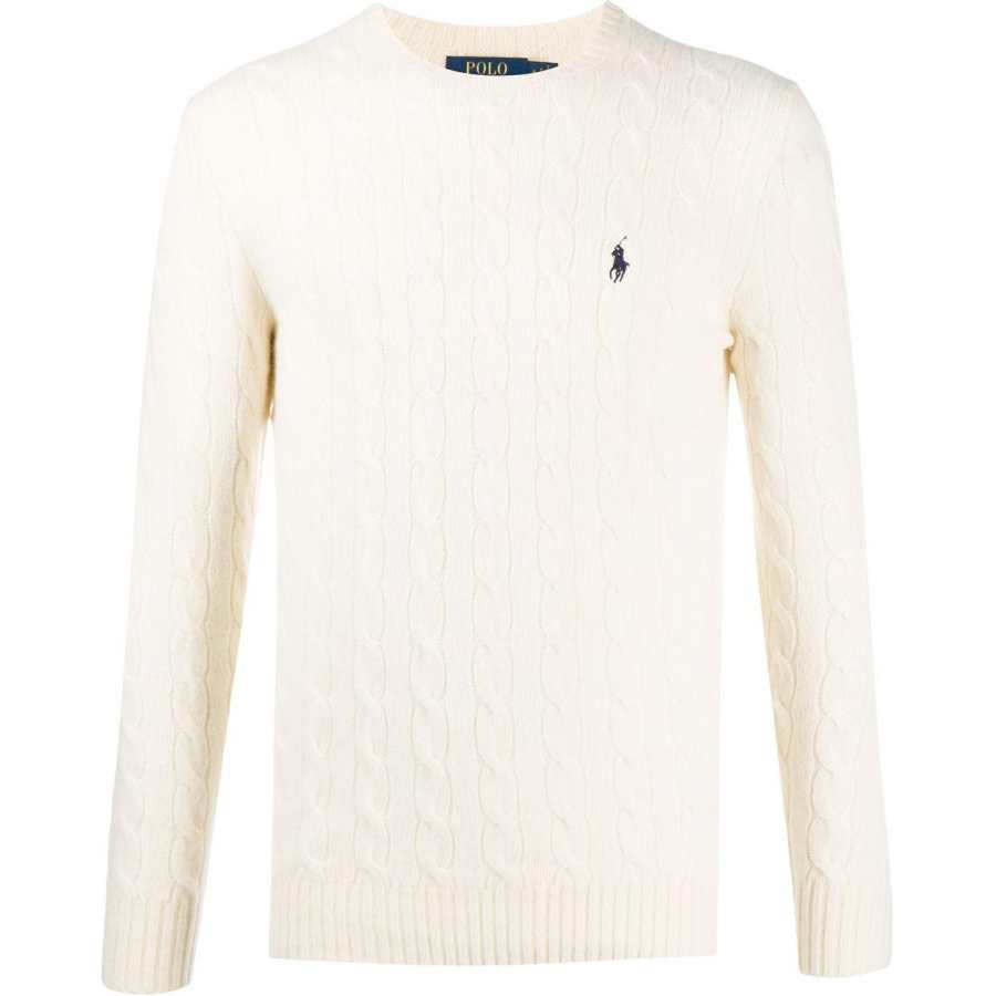 Polo Ralph Lauren logo-embroidered cable-knit jumper