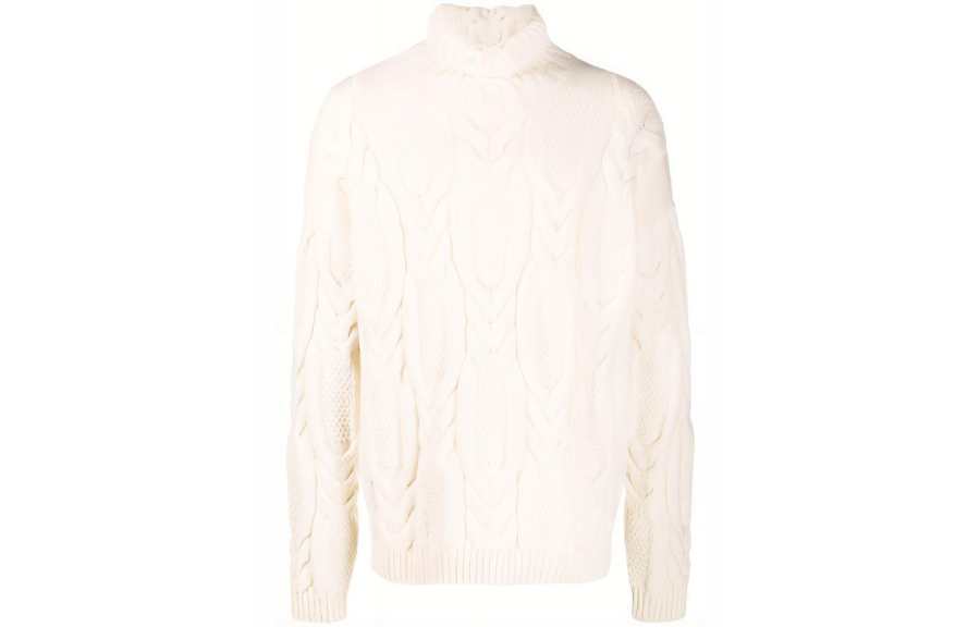 EMPORIO ARMANI Sweaters Men's White Turtleneck Thickened Other