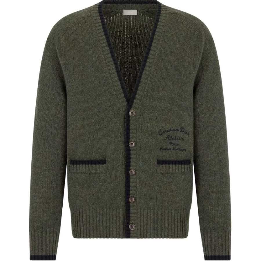 DIOR DIOR SS23 Sweater Men's Olive Green