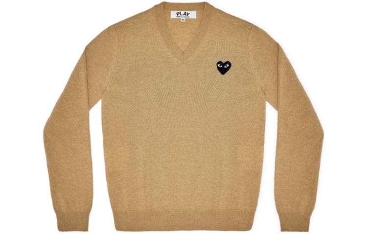 CDG Play CDG Play Sweaters Men's Beige V Neck Moderate