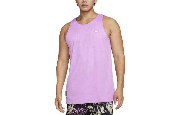 Nike Nike Tank Tops Men's Fuchsia Crew Neck Moderate Straight Fit