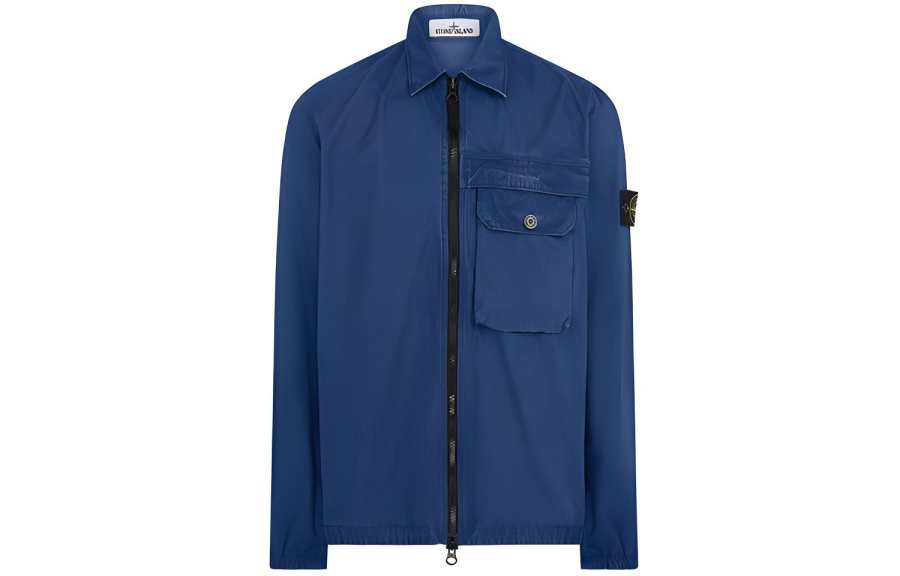 STONE ISLAND Jackets Men's Blue Lapel Moderate Straight Fit