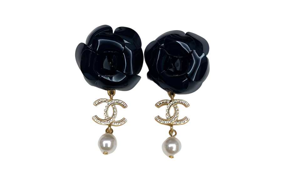 CHANEL CHANEL Earrings Women's Black