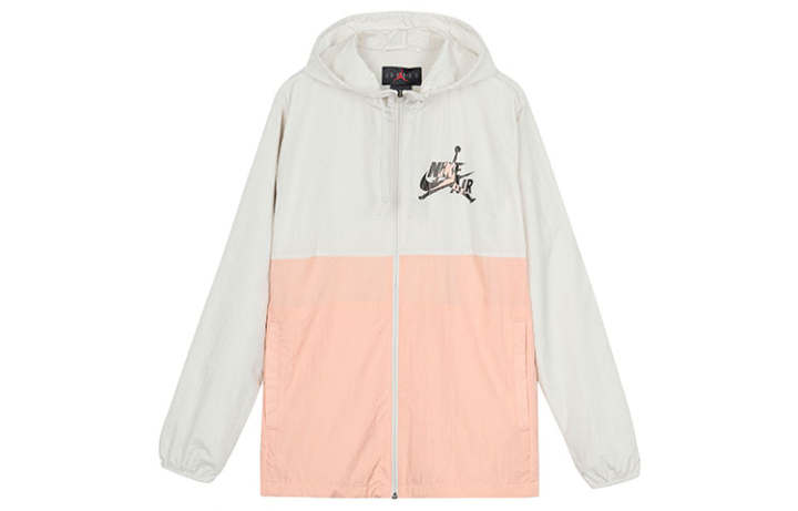 Jordan Jordan Jackets Men's White Pink Hooded Moderate Other