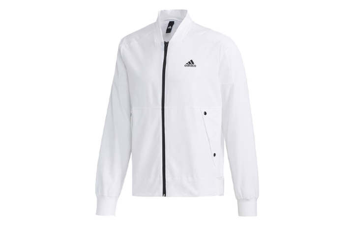 Adidas Adidas Jackets Men's White Baseball Collar Moderate Pilot