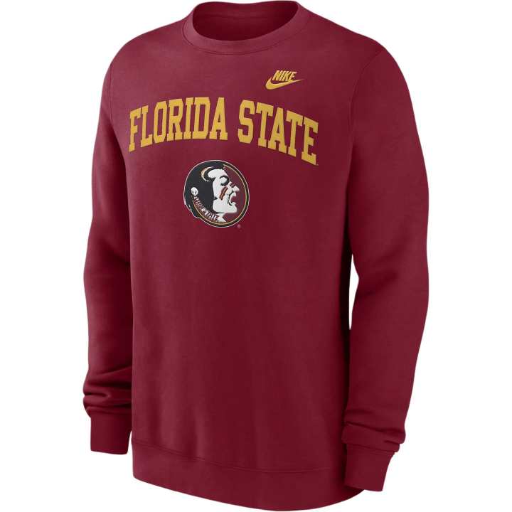 Nike Nike Florida State Seminoles Legacy Classic Arch Over Logo Men's Nike College Pullover Crew