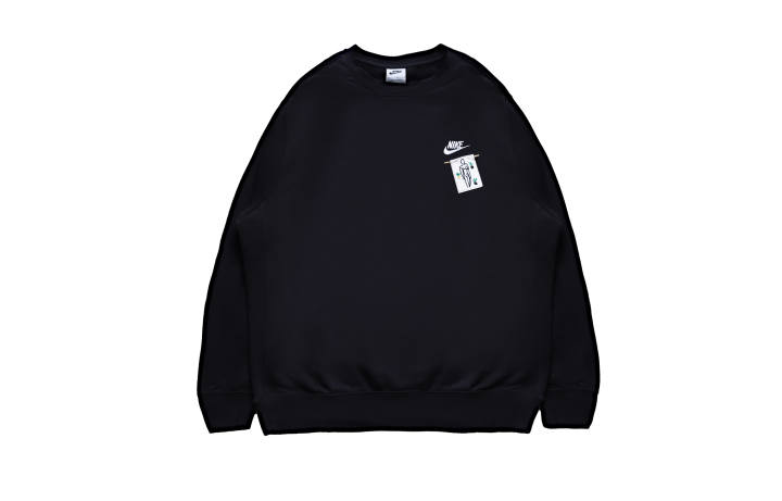 Nike Nike Sweatshirts Men's Black Crew Neck Moderate Regular