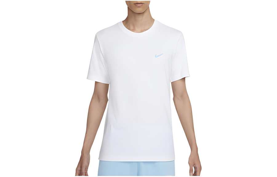 Nike Nike T Shirts Men's White Crew Neck Moderate Straight Fit
