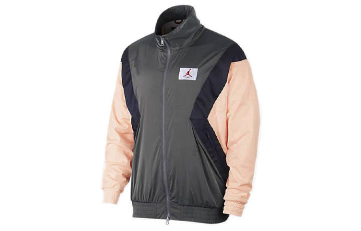 Jordan Jordan Flight Jackets Men's Gray Pink Stand Collar Moderate