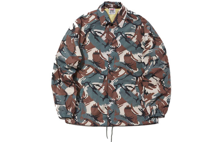 Vision Street Wear Jackets Unisex Green Camouflage Lapel Moderate Instructor