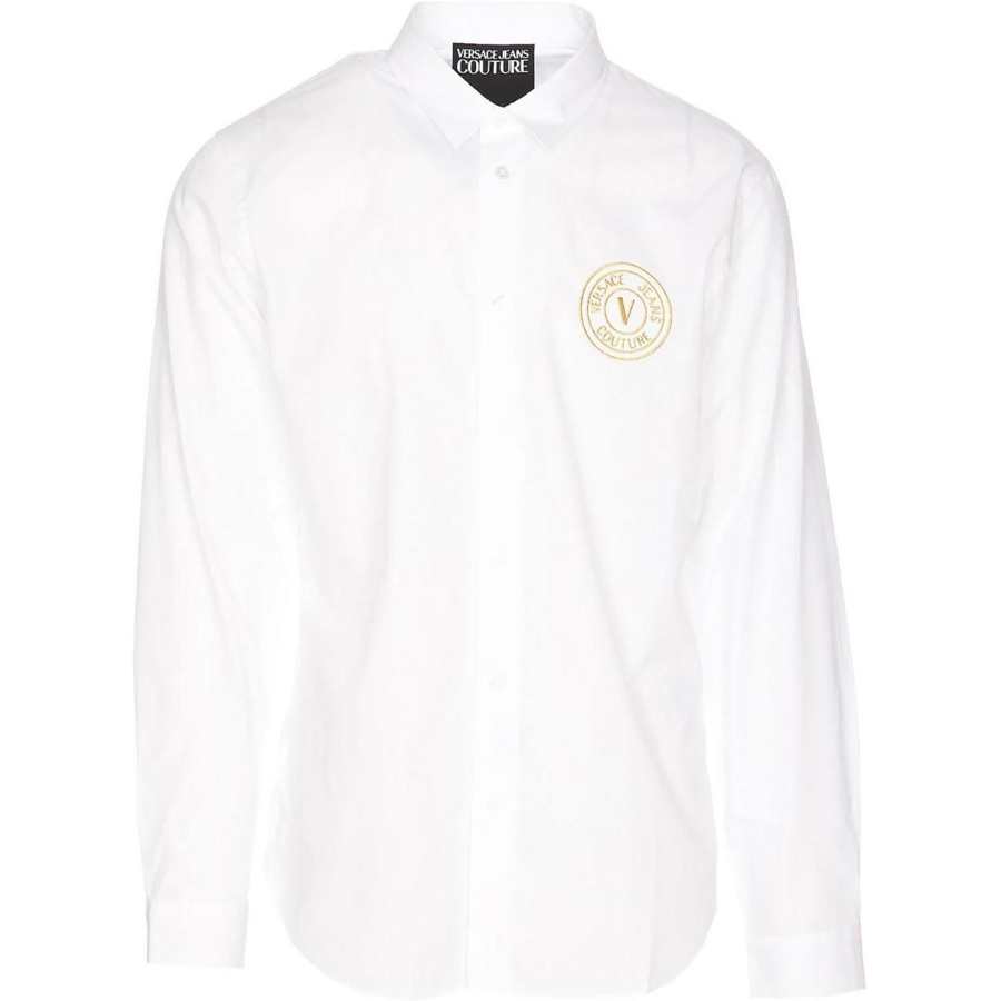 VERSACE JEANS COUTURE Logo-Embroidered Button-Up Shirt
